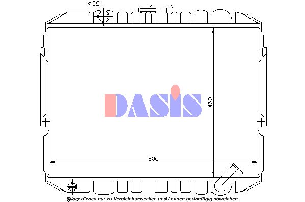 AKS DASIS Радиатор, охлаждение двигателя 569001N